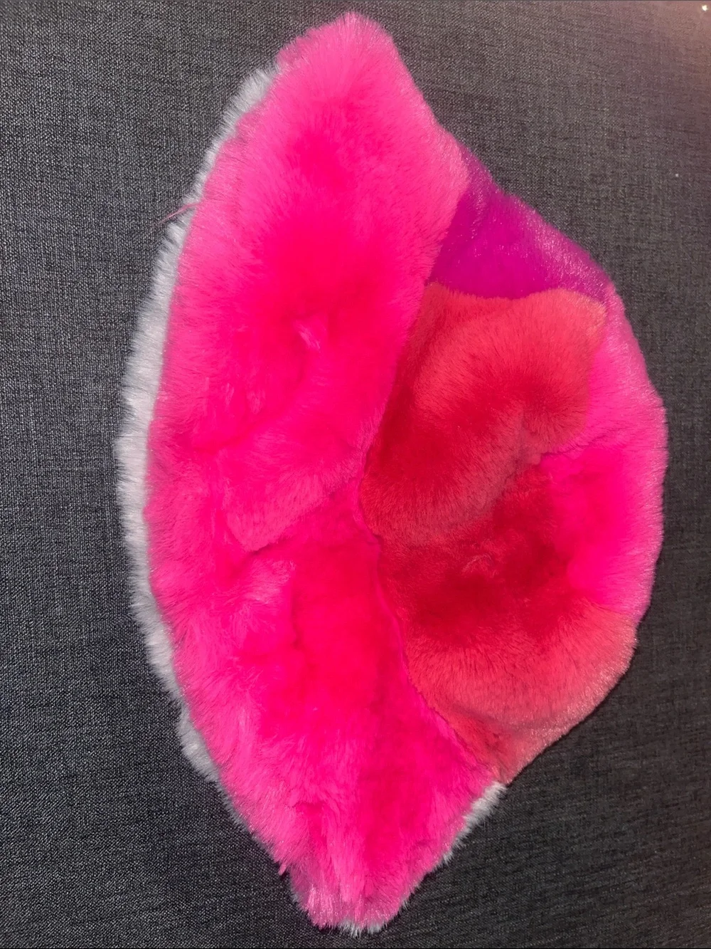 Anthropologie Colorblock Faux Fur Hat